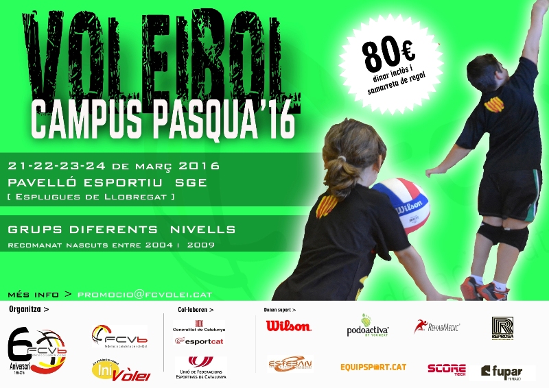 Campus de Pasqua Inivòlei 2016. Obertes inscripcions a una nova edició
