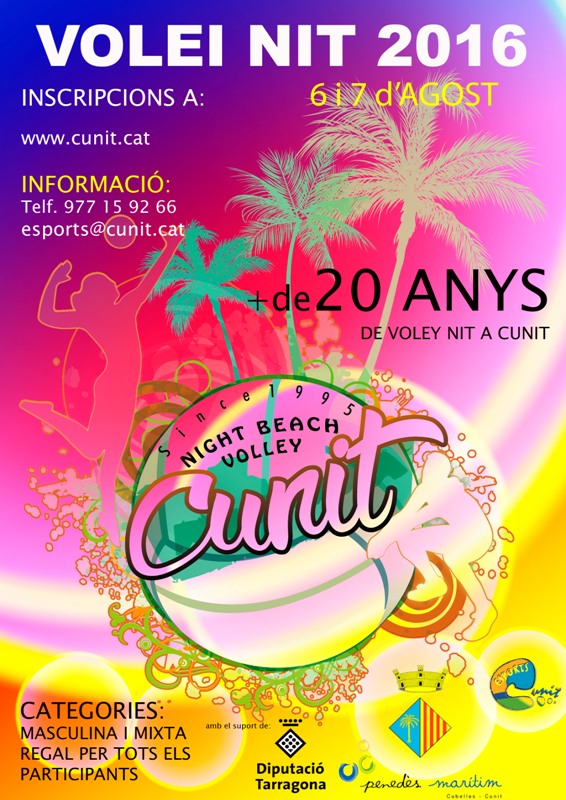 Volei Nit 2016 a Cunit el 6 i 7 d’agost