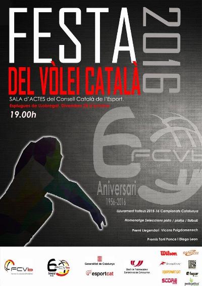 Arriba la ‘Festa del Vòlei’ 2016. El proper divendres 28 d’octubre a la sala d’actes del CCE