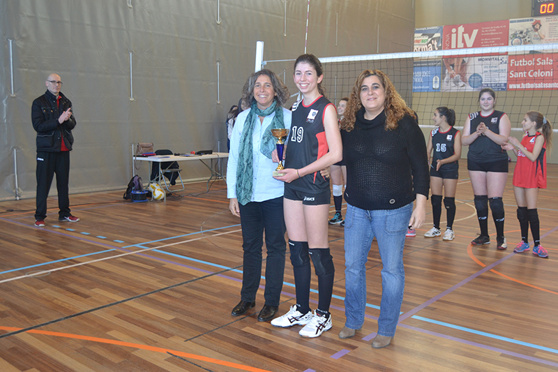 Visita de la presidenta de la Federació al Vòlei Sant Celoni