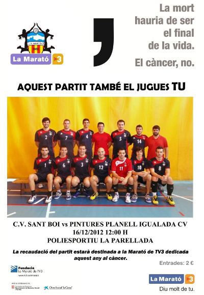 El CV Sant Boi amb la Marató de TV3