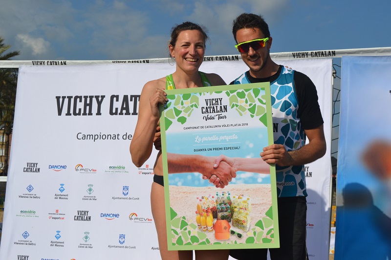 Primers guanyadors del Campionat de Catalunya de Vòlei Platja celebrat a Vilanova