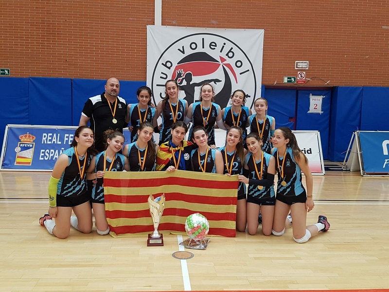El CV Vall d’Hebron es proclama campió d’Espanya Infantil Femení
