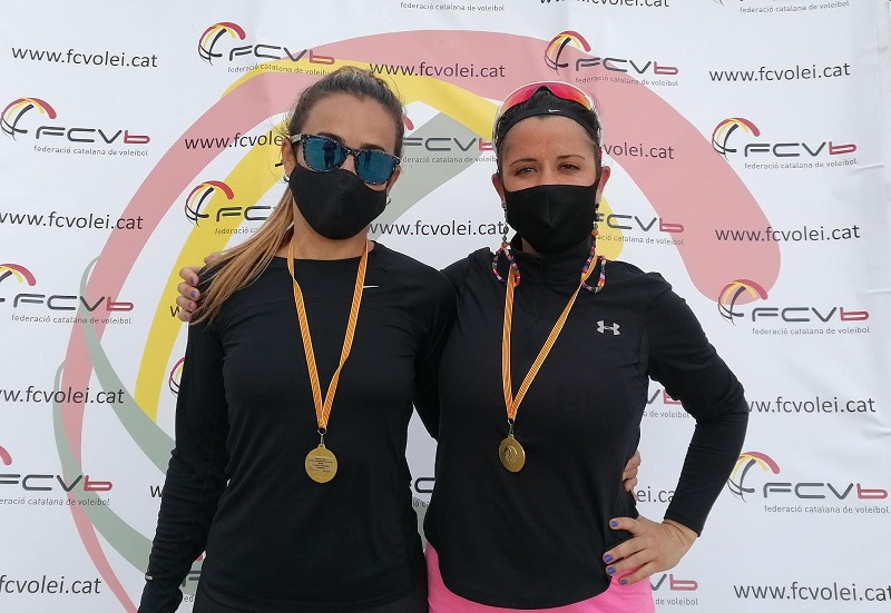 Becky Fernández y Sandra Campo, campiones última prova Lliga Hivern Vòlei Platja