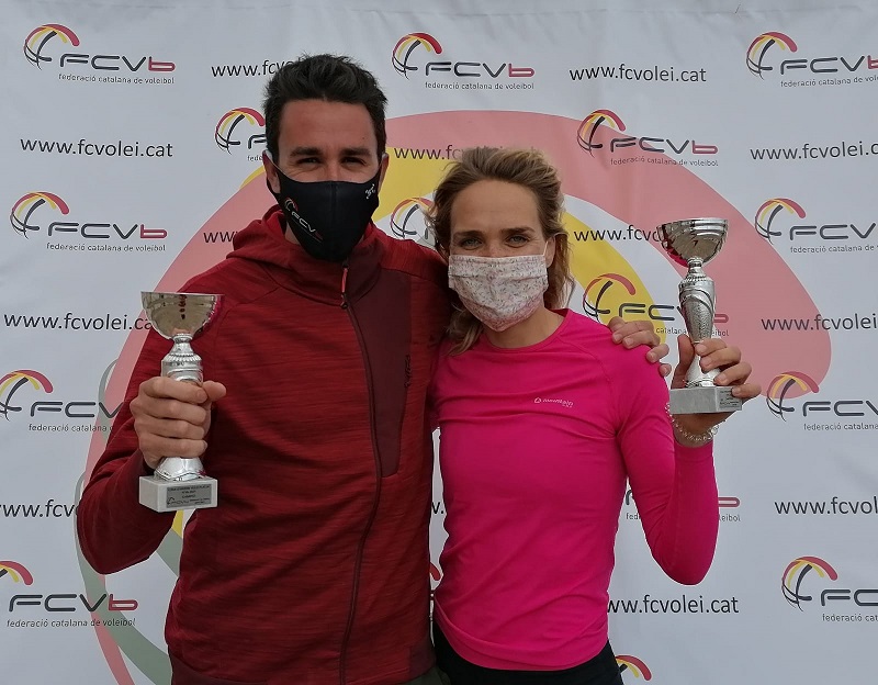 Conrad Rovira i Kadri Puri, jugadors amb màxima puntuació a la Lliga d´Hivern de Vòlei Platja