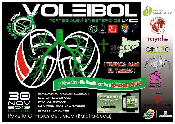 El Balàfia Volei Lleida, amb l'Associació Espanyola contra el Càncer