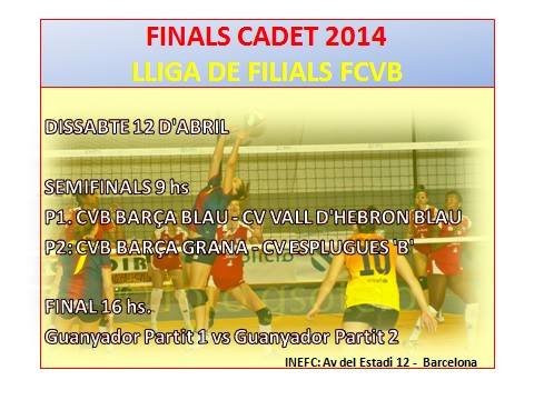 Torn de la Fase Final Lliga Filials Cadet a INEF