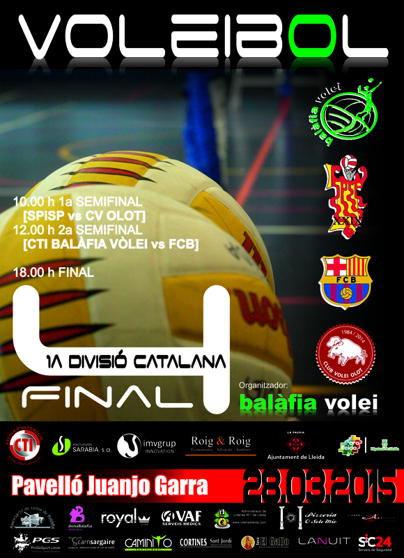 El Club Vòlei Balàfia serà l’encarregat d’organitzar Fase Final Primera Catalana masculina