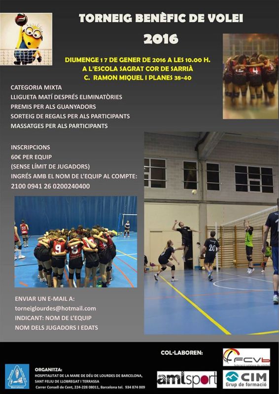 Tercera edició del Torneig benèfic de voleibol Hospitalitat Lourdes