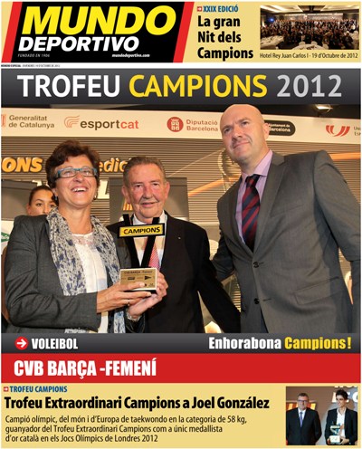 El CVB Barça, guardonat al tradicional Sopar del Campions del Mundo Deportivo